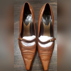 Paolo brown and black heels